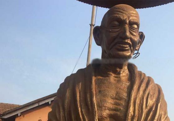 राजस्थान में तोड़ी गई महात्मा गांधी की प्रतिमा