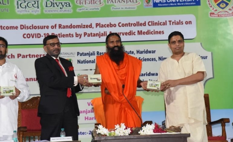 बाबा की पतंजलि ने बनाई कोरोना वायरस की पहली आयुर्वेदिक दवाई कोरोनिल …..