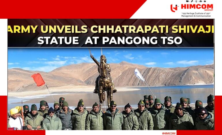 Indian Army Unveils Shivaji Statue at Pangong Tso